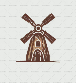 Rustikale Windmühle